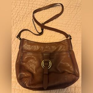 Frye Modern Ring Crossbody Cognac